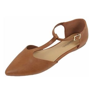 Pointy toe, T Strap Flats, size 7.5